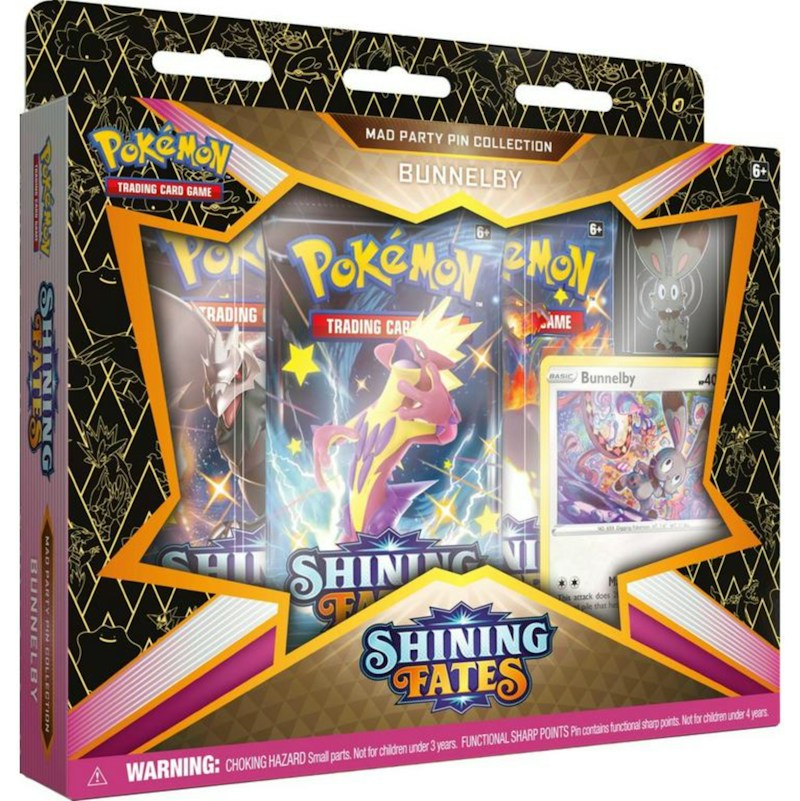 Pok¨¦mon TCG Sword & Shield Shining Fates Mad Party Pin Collection Bunnelby