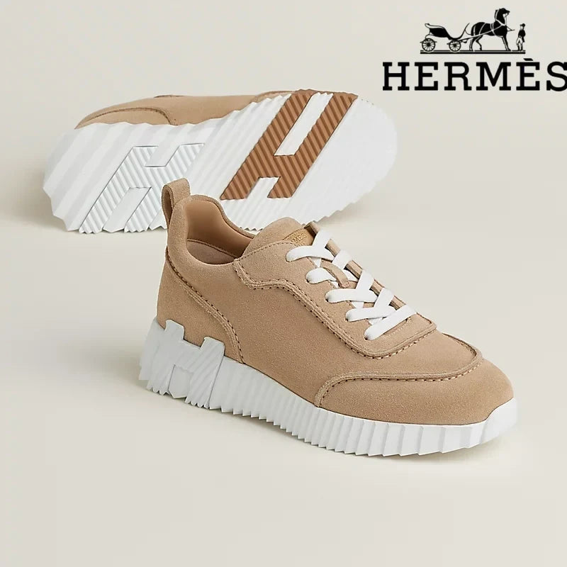 Herm¨¨s Beige Suede Bouncing Sneaker