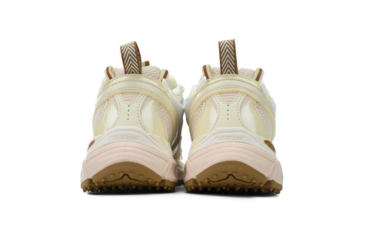 Off-White Be Right Back Women's Men's Shoes | Cream & Beige Mesh Retro Sneakers