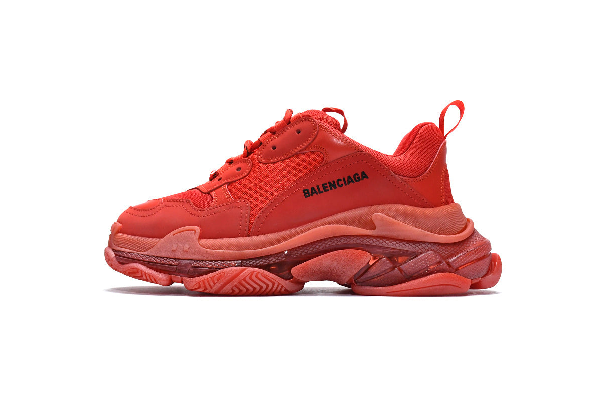 Balenciaga  men's shoes Track Triple S Clear Sole Sneakers balenciaga runners Red