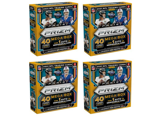 2021 Panini Prizm Football Fanatics Mega Box (Purple Pulsars) 4x Lot