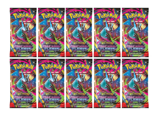 2025 Pok¨¦mon Mega Evolution Phantasmal Flames Mega Charizard X Booster Pack 10x Lot