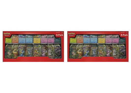 2025 Pok¨¦mon Prismatic Evolutions Mini Tins 8-Pack (Costco Exclusive) 2x Lot
