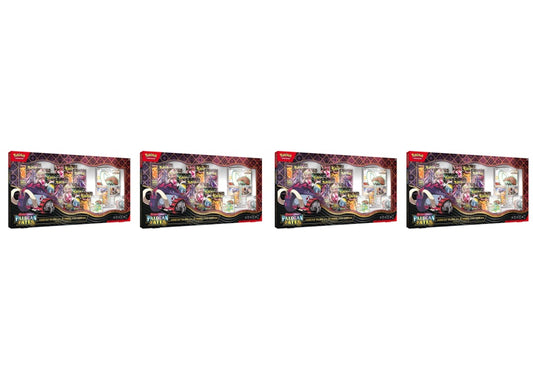 2025 Pok¨¦mon Scarlet & Violet Paldean Fates Great Tusk ex & Iron Treads ex Premium Collection Box 4x Lot