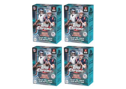 2025 Topps Chrome Football Value Box 4x Lot