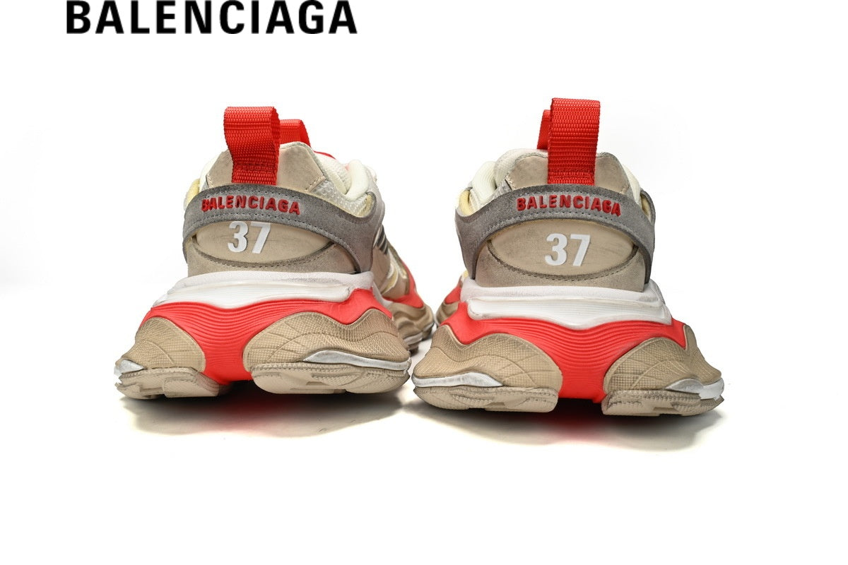 Balenciaga Cargo Beige men's shoes  women sneakers Red