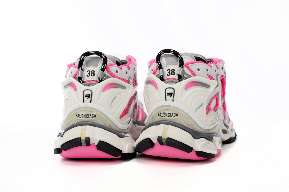 Balenciaga men's shoes Track Runner Sneaker ¨C Distressed Low-Top  balenciaga runners Off-white pink