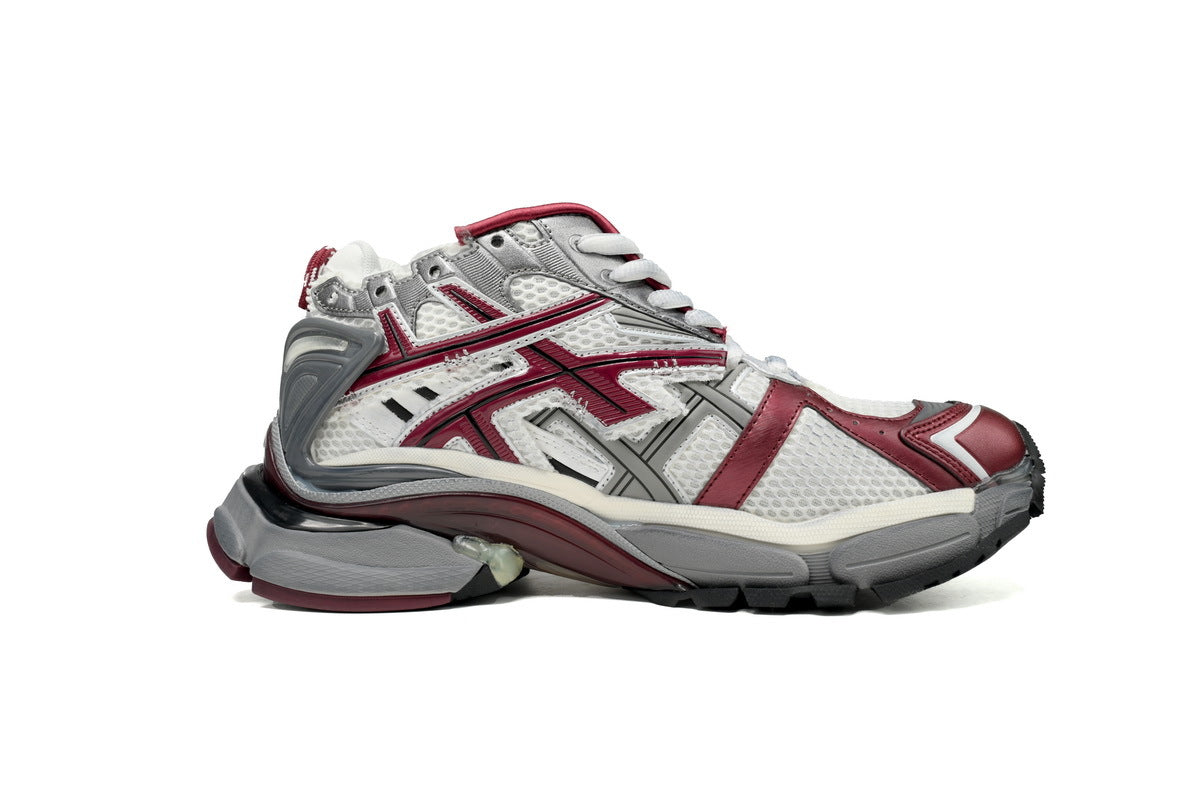 Balenciaga men's shoes Track Runner Sneaker ¨C Distressed Low-Top balenciaga runners  White and red