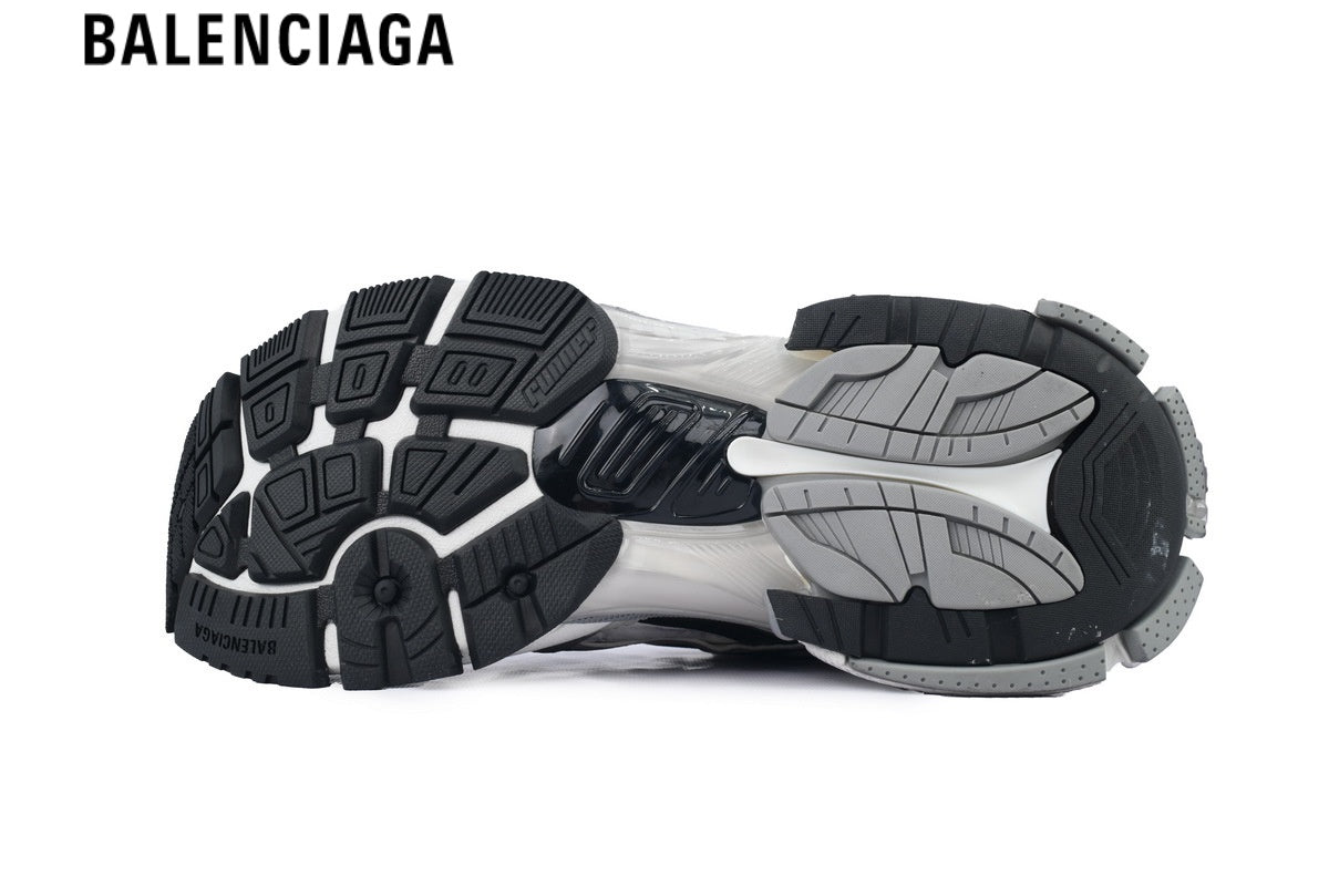 Balenciaga Runner Sneaker ¡ª White Mesh, Black & Grey Synthetic Overlays