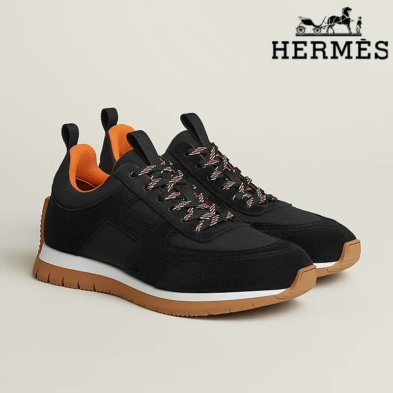 Herm¨¨s Black Suede Hiking Sneakers