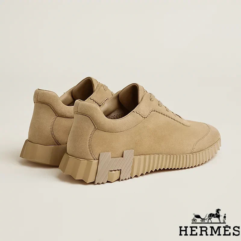 Herm¨¨s Beige Suede Platform Sneakers