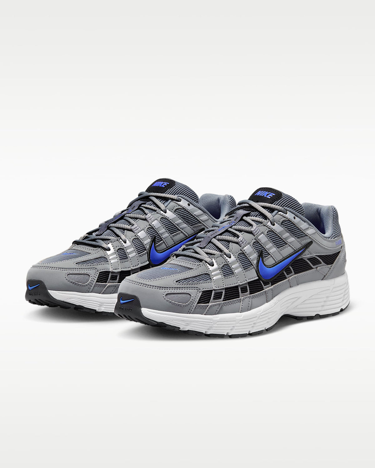 Nike P-6000 ¨C Grey / Black / Blue Mesh Athletic Sneakers