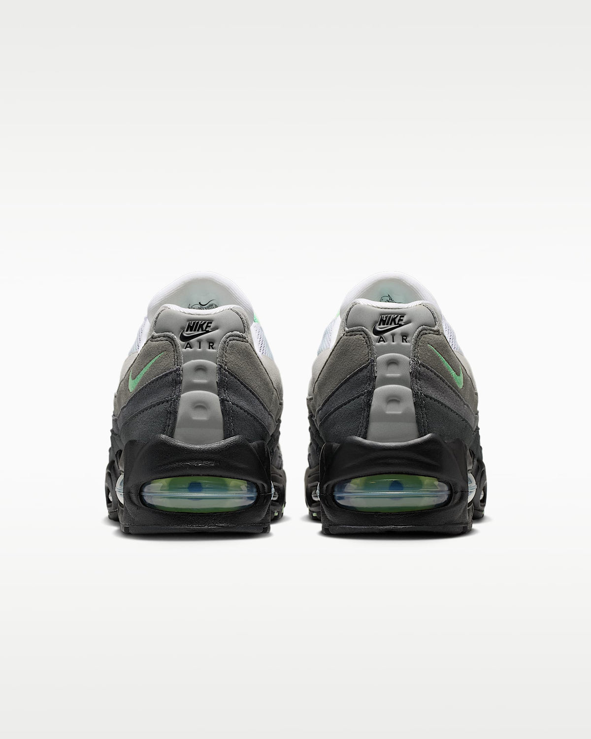 Nike Air Max 95 ¨C Grey / Mint Green Mesh Athletic Sneakers (Women¡¯s)